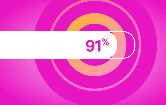 Target challenge illustration with progress toward a goal